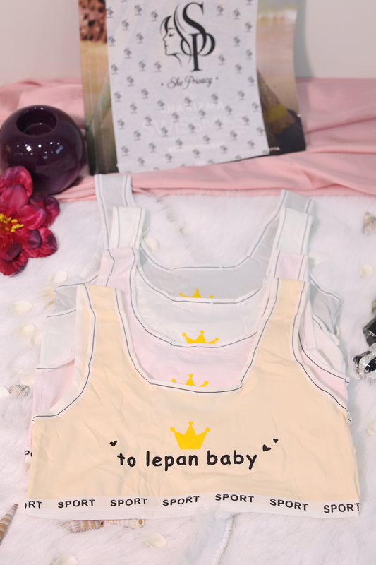 SP Soft Cotton Half Camisole 3 Piece Set - 0038