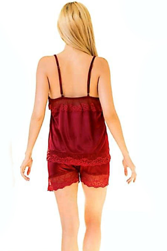 Soft Silk Three Piece Nighty - 0051
