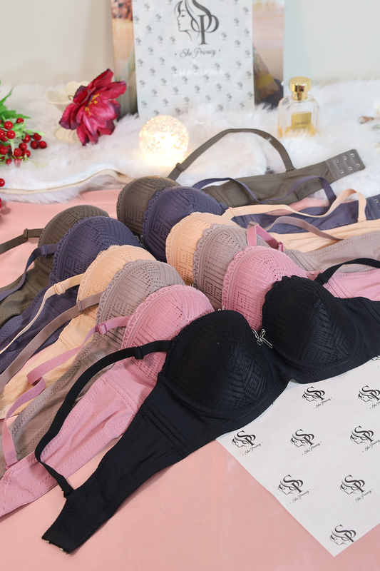 Fancy Net PushUp Bra Single Pad