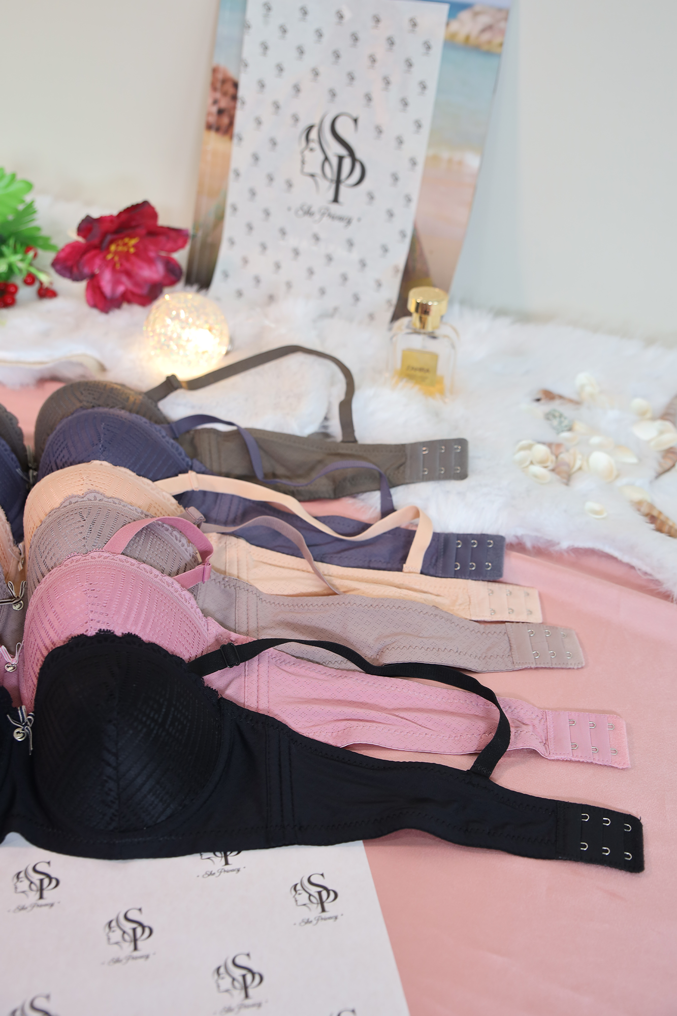 Fancy Net PushUp Bra Single Pad