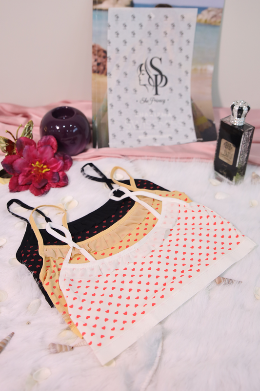 Soft Cotton Half Camisole 3 Piece Set
