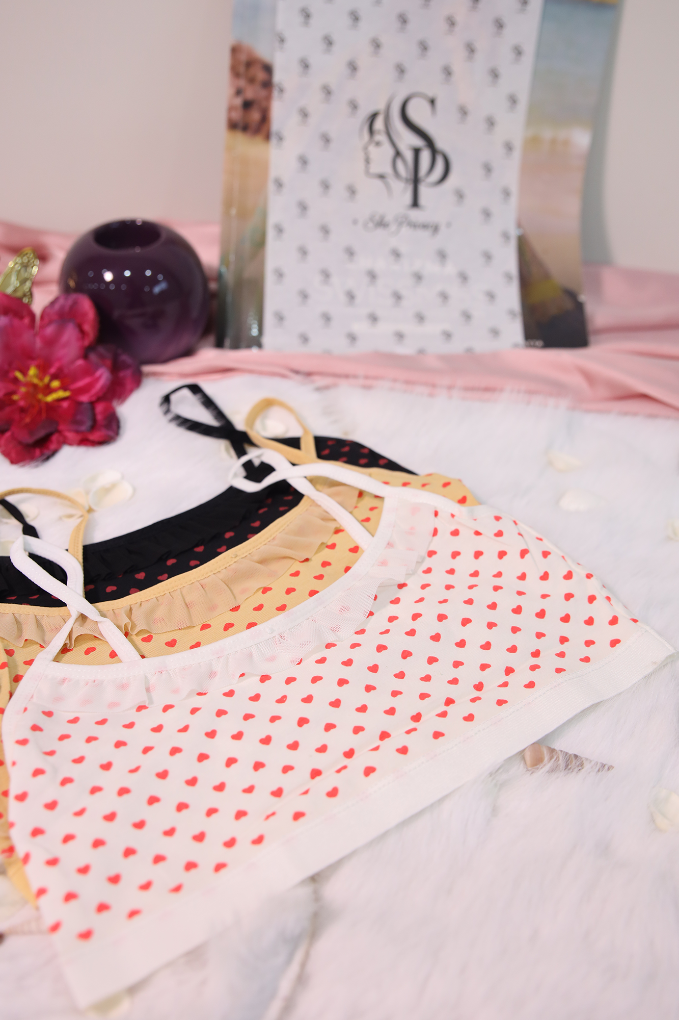 Soft Cotton Half Camisole 3 Piece Set