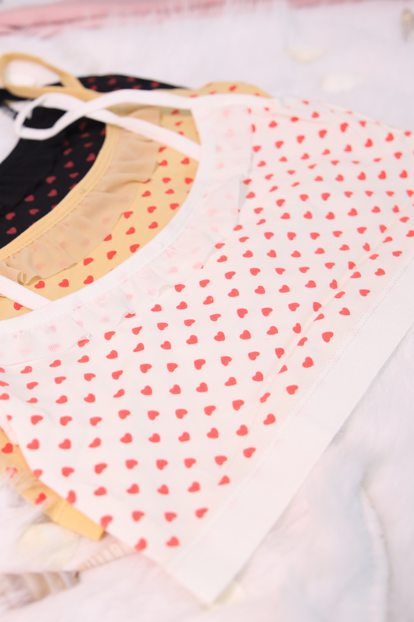 Soft Cotton Half Camisole 3 Piece Set