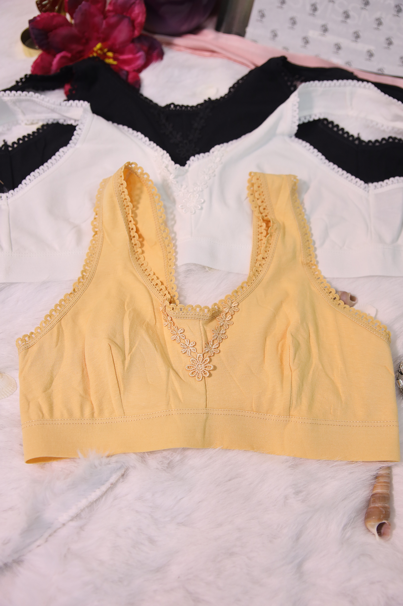 SP Adjustable Hook Half Camisole 3 Piece Set