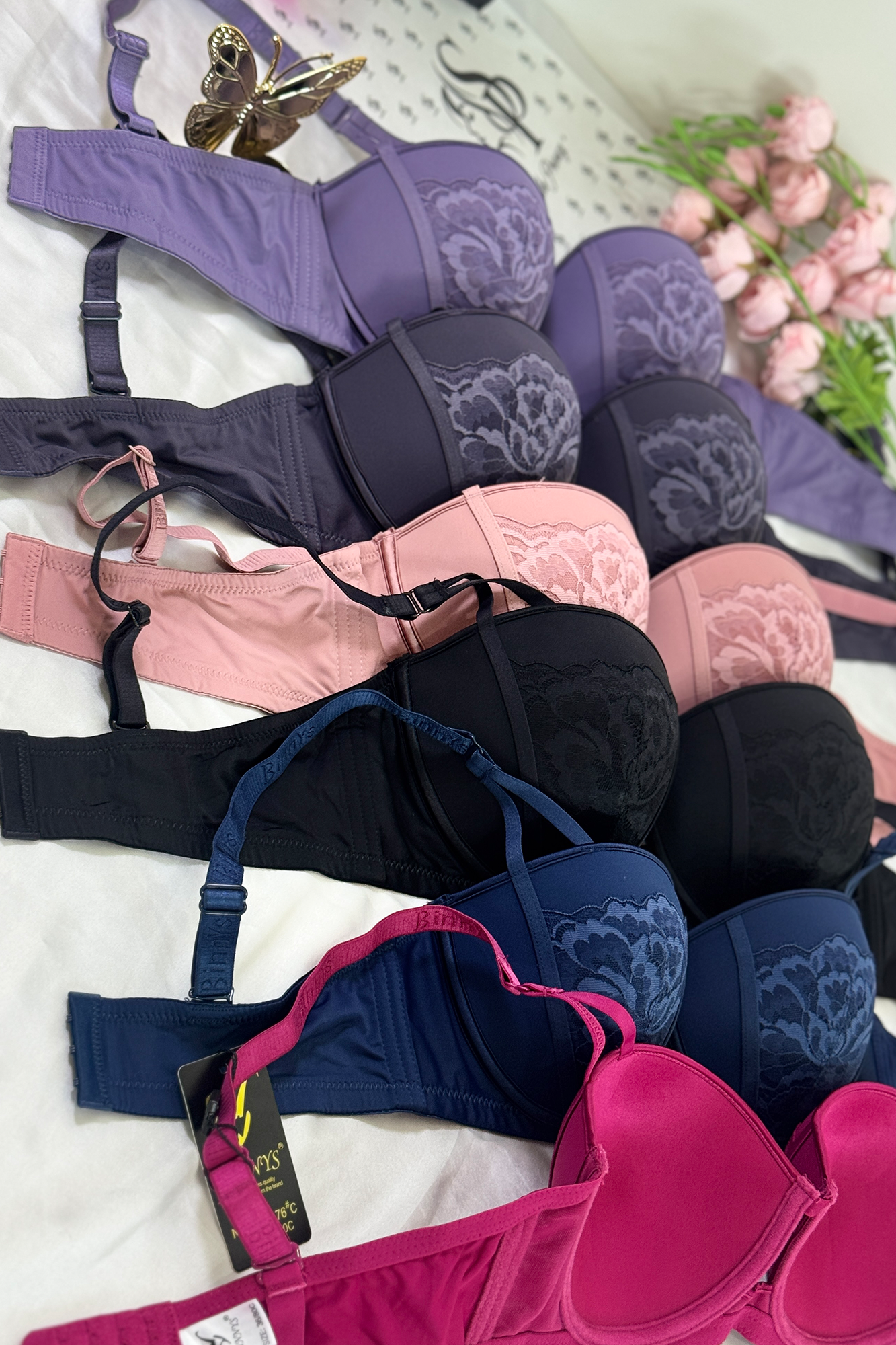 SP Floral Lace Push Up Underwire Bra