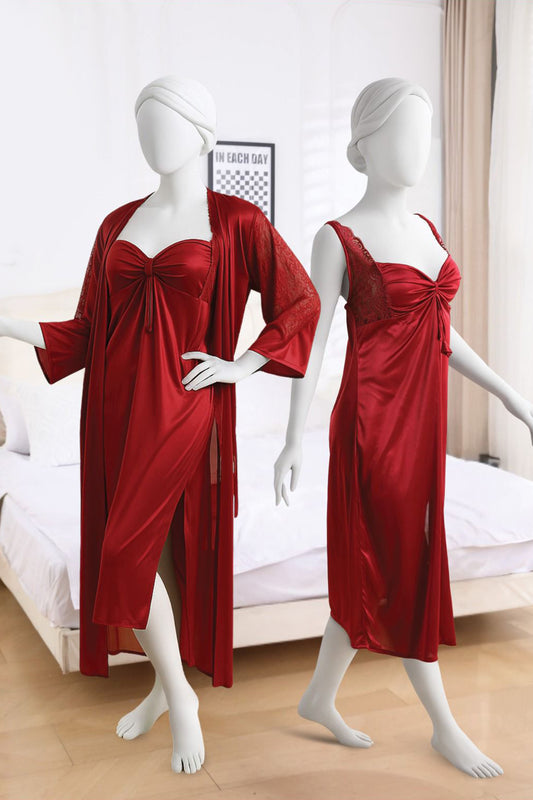 Luxury Soft Silk Two Piece Nighty