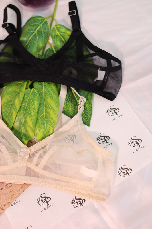 Pack of 2 Cotton Net Mesh Transparent Bras – 0076