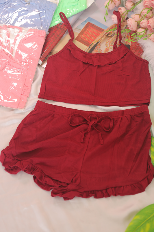 Cute Girl Lounge Wear With Short - 0092