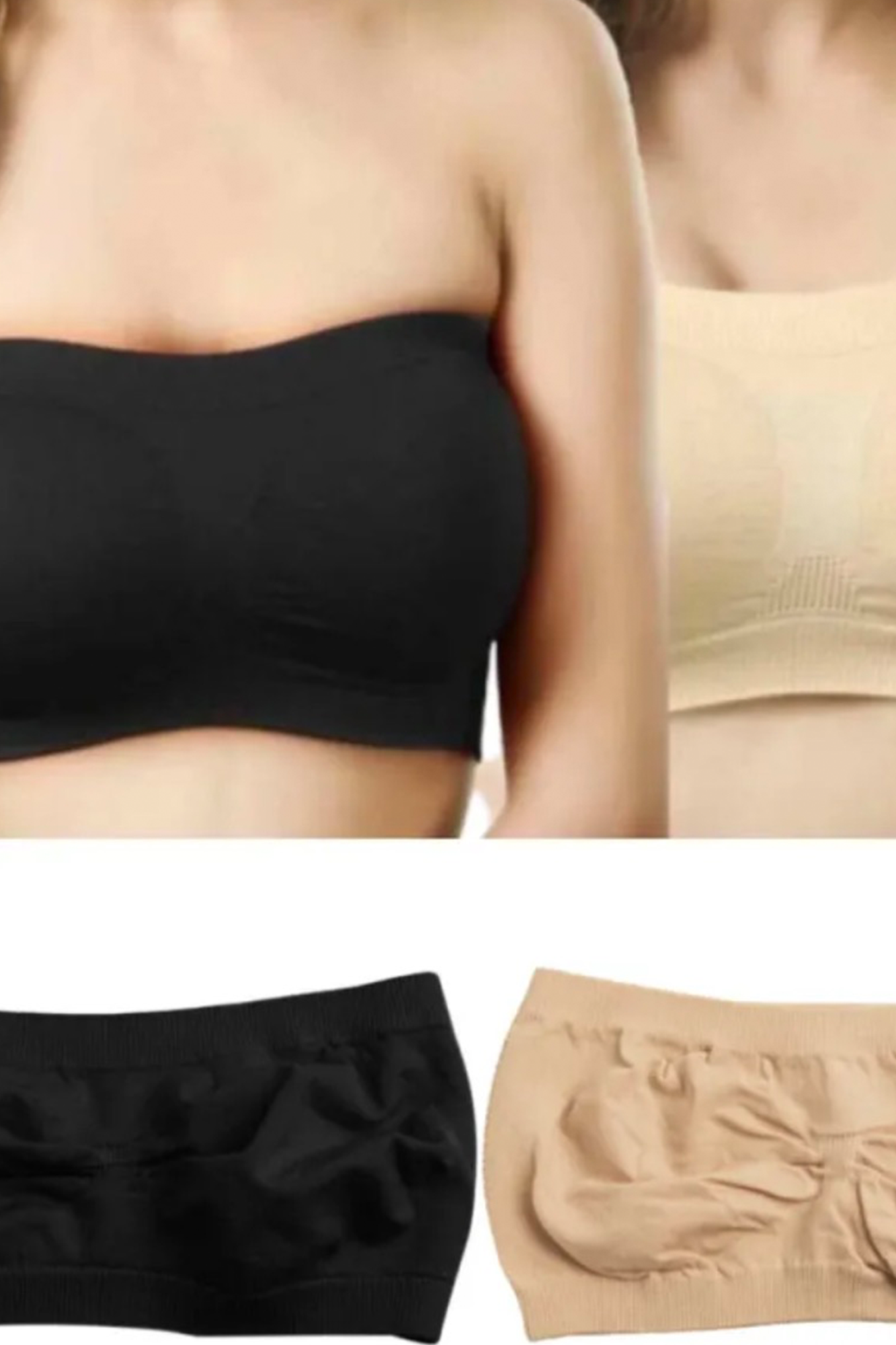 Pack of 2 Stripeless Bra- 0087